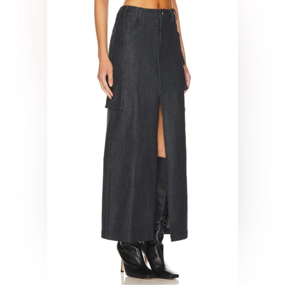 New NWT Line and Dot Mora Maxi Skirt in Charcoal Size XS - Picture 9 of 16